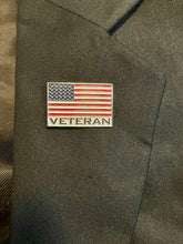 Load image into Gallery viewer, VETERAN American Flag Lapel Pin