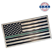 Load image into Gallery viewer, Thin Green Line Lapel Pin