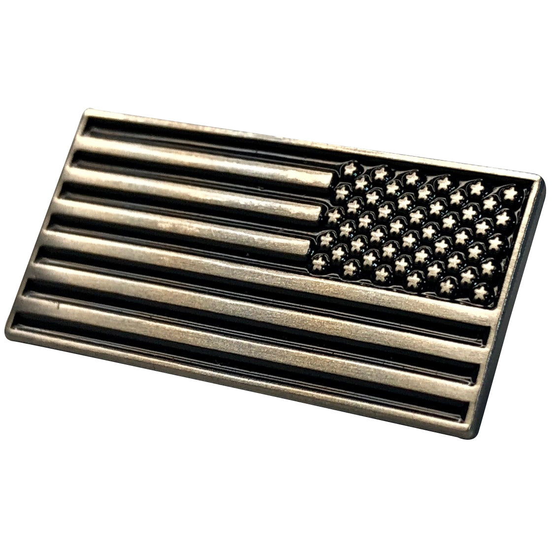 Rustic Massachusetts State Flag Distressed USA Metal Rectangle Lapel Hat Pin Tie Tack Pinback