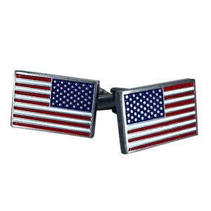 American Flag Set (Lapel Pin, Cufflinks, Tie Clip)