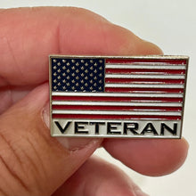 Load image into Gallery viewer, VETERAN American Flag Lapel Pin
