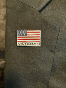 VETERAN American Flag Lapel Pin