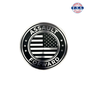Assault Forward logo sticker, round