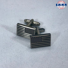Load image into Gallery viewer, Subdued American Flag Set (Lapel Pin, CuffLinks, Tie Clip)