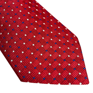 Basket weave pattern, Red Tie